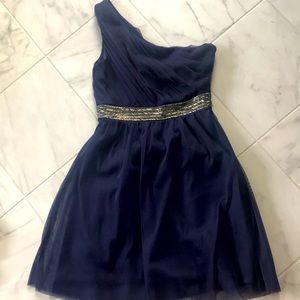Max & Cleo navy tulle layer party dress
